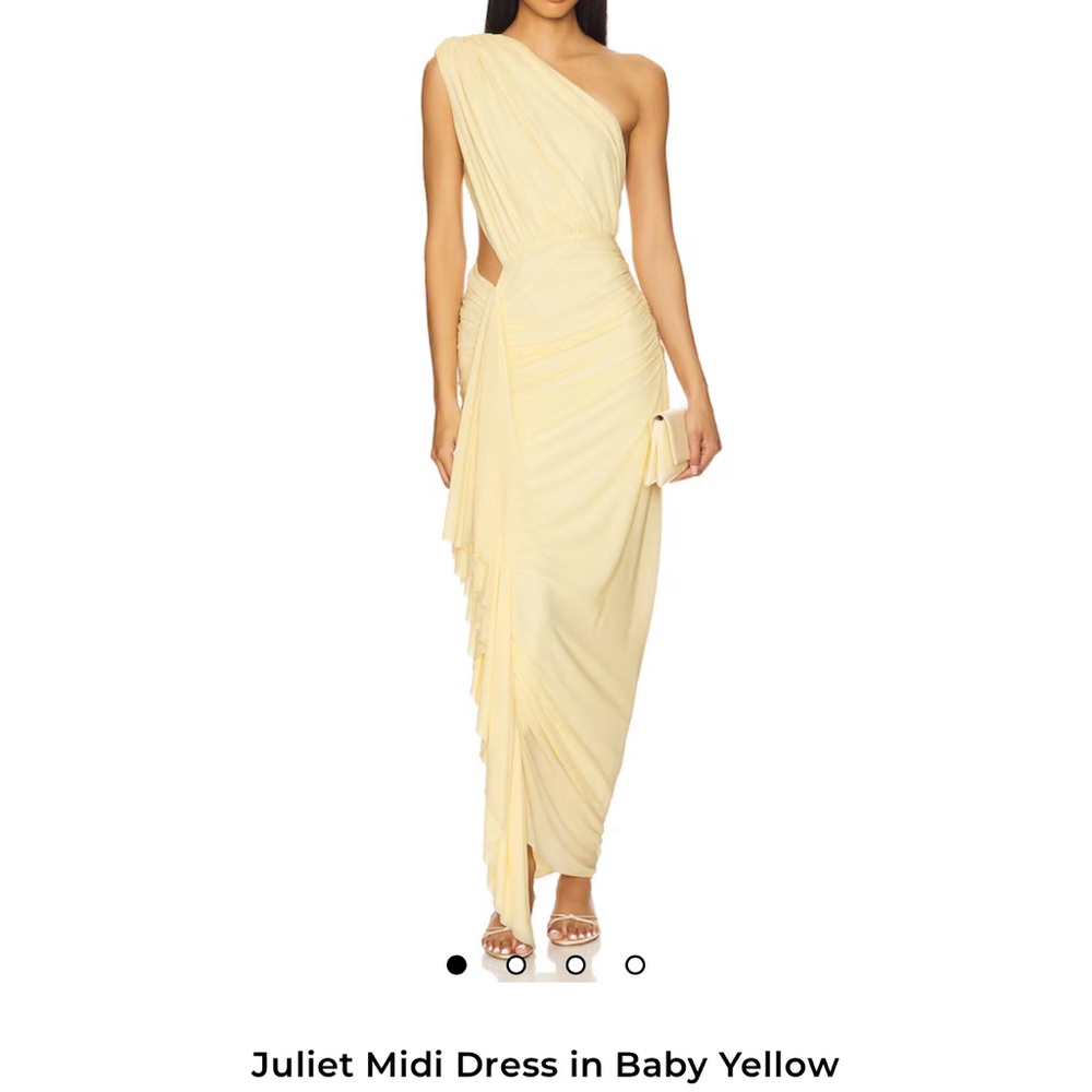 Superdown Juliet Midi Dress in Baby Yellow